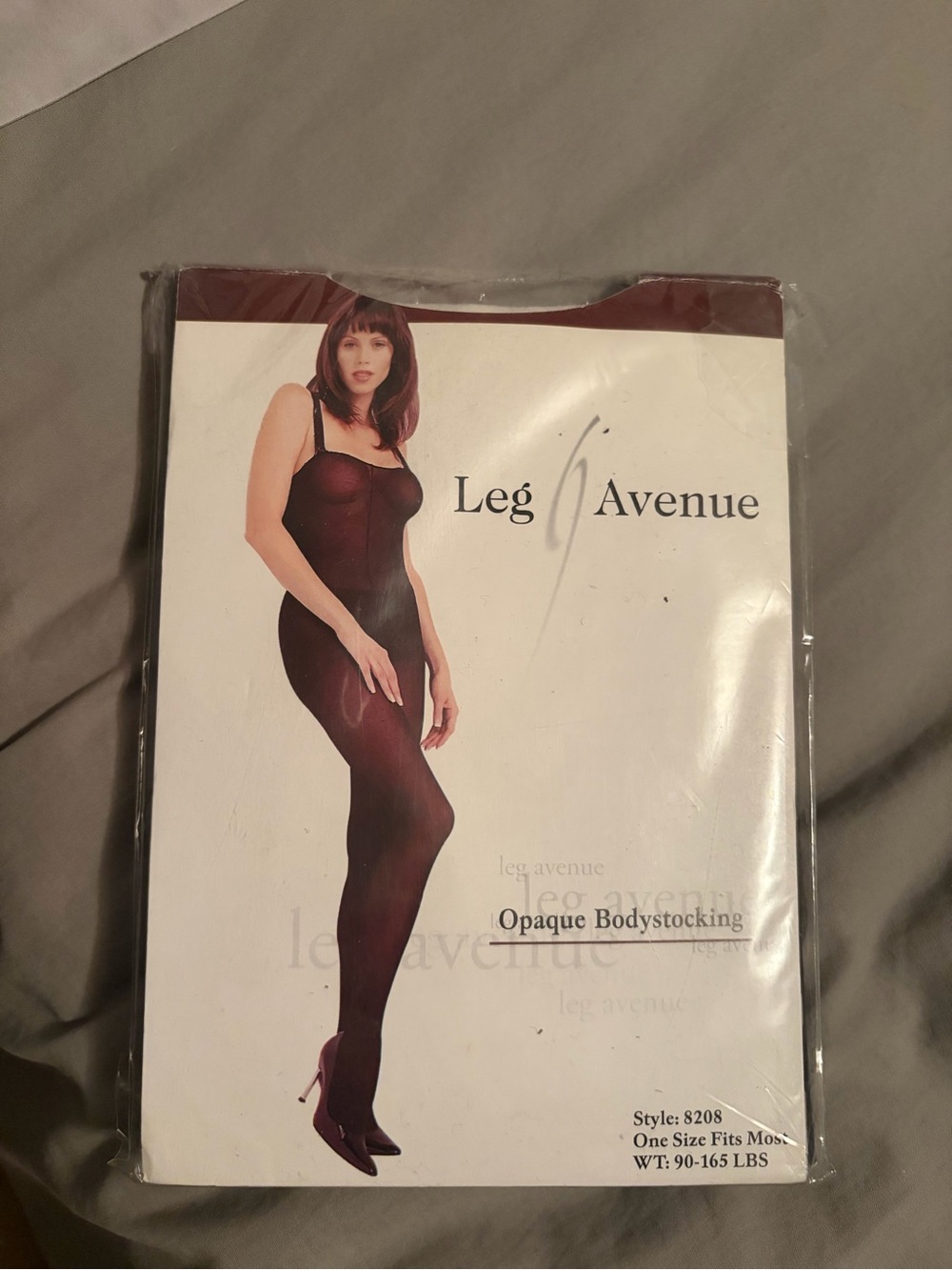 Leg Avenue Women's Opaque Bodystocking - Burgundy One size fits most new